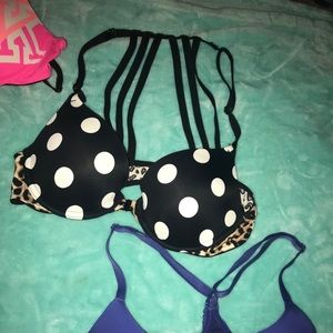 Pink Leopard and Polka Dots Light push up bra 34A